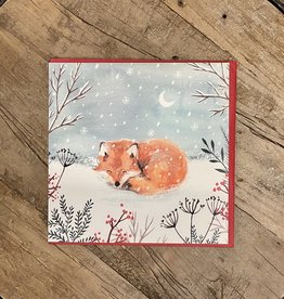 Winter Fox (Louise Mulgrew) Greeting  Card - 6" x 6"