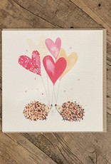 Hedgehog Hearts  (Louise Mulgrew) Greeting Card - 6" x 6"