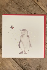 Penguin and Bird Greeting Card - 6" x 6" (MC)