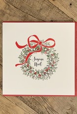 Joyeux Noel Wreath Christmas Card - 6" x 6" (MBD)