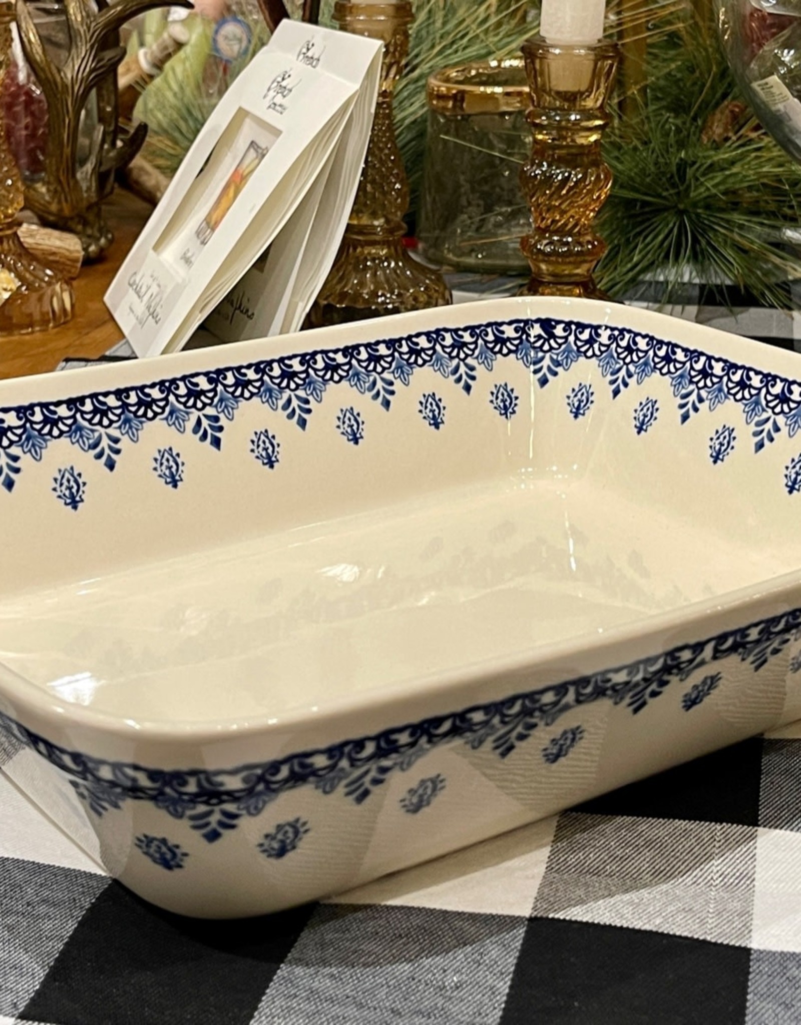 Large Casserole - Blue Garden