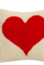Red Heart Hook Pillow - 10" x 10"