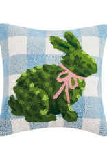 Bunny Topiary Hook Pillow - 16" x 16"