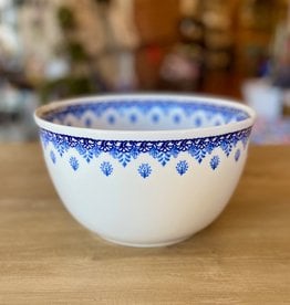 Large Serving Bowl - Blue Garden (986) - Narrow Bottom