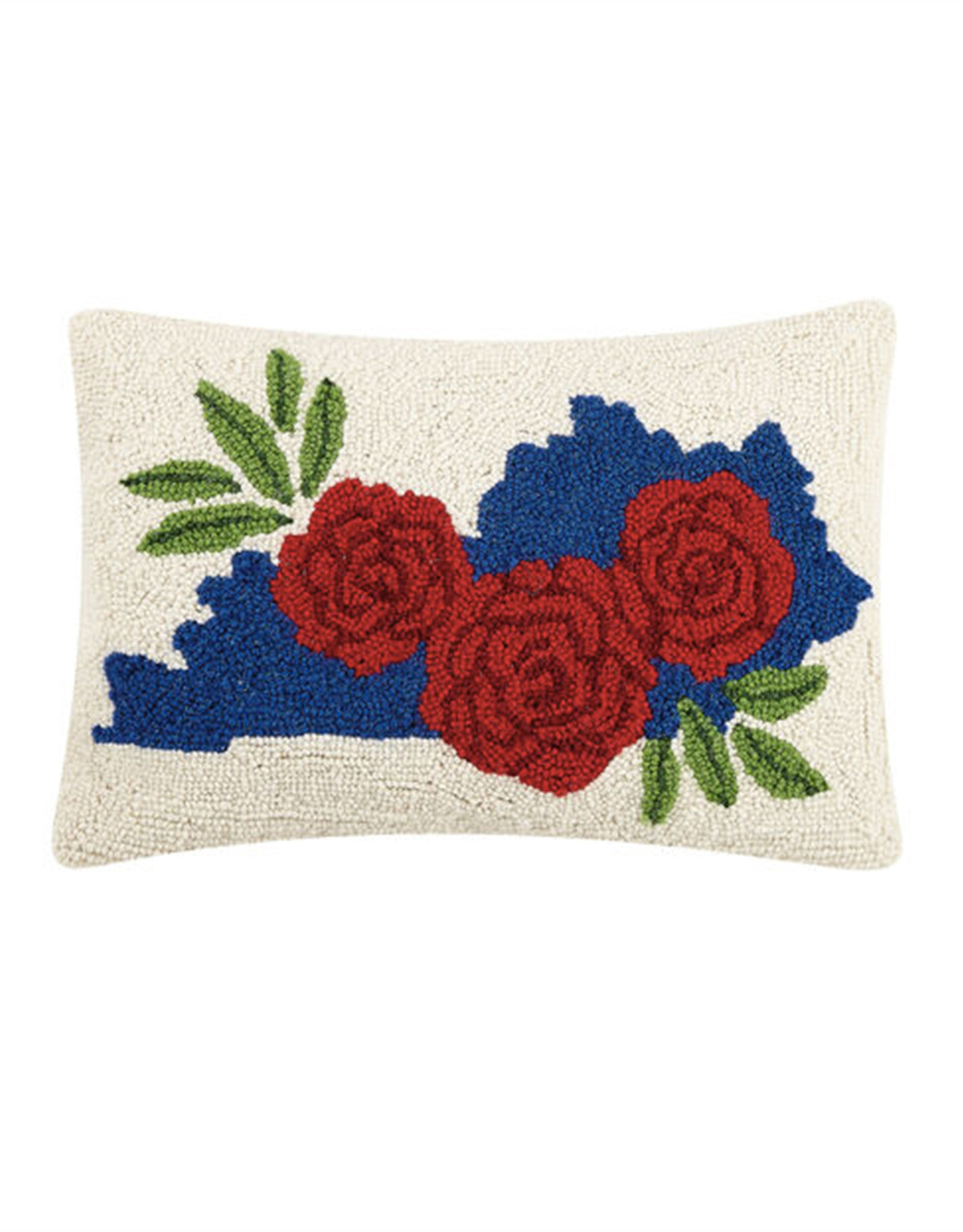 KENTUCKY ROSES HOOK PILLOW 12X18