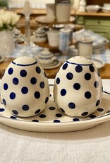 Salt & Pepper - White/Blue Dots