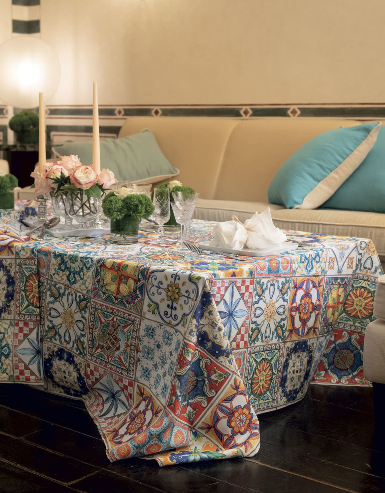 Italian Linen - Camastra Tablecloth 67" x 67" (100% Cotton)