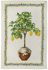 Italian Linen - Limonaia Decoro Crema  Kitchen Towel 20" x 28"