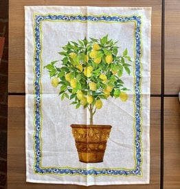 Italian Linen - Limonaia Coccio Crema  Kitchen Towel 20" x 28"