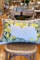 Italian Linen -  Estruscan Garden Lino Rectangular Pillow 16" x24"