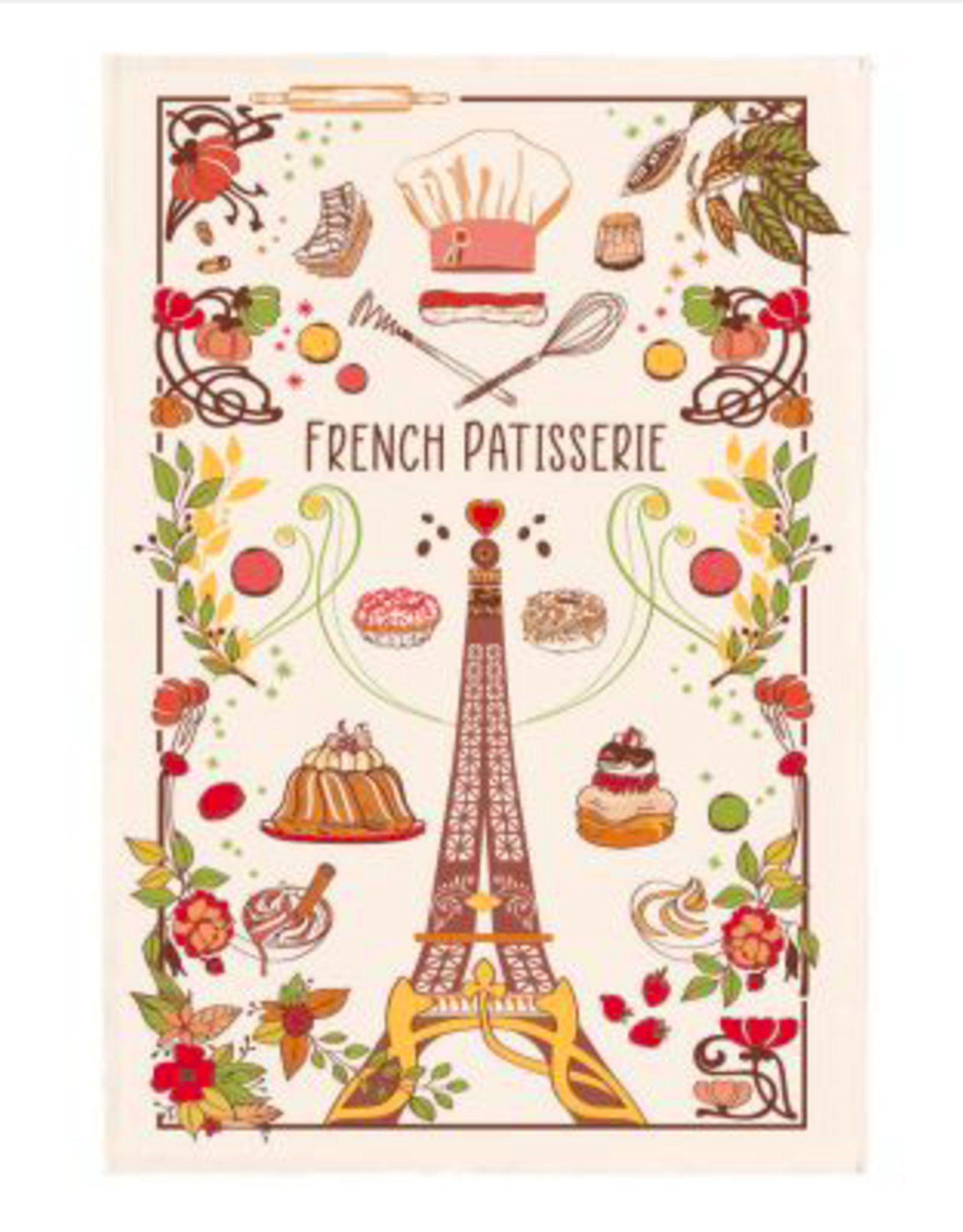 Thieffry Monogramme Dish Towel Blue - The Paris Market