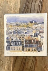 Toits de Paris vue de Centre Georges Pompidou Greeting Card - 6" x 6"