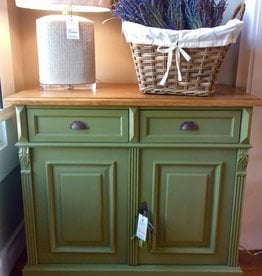 2 Door Buffet - Sage green / Waxed Top