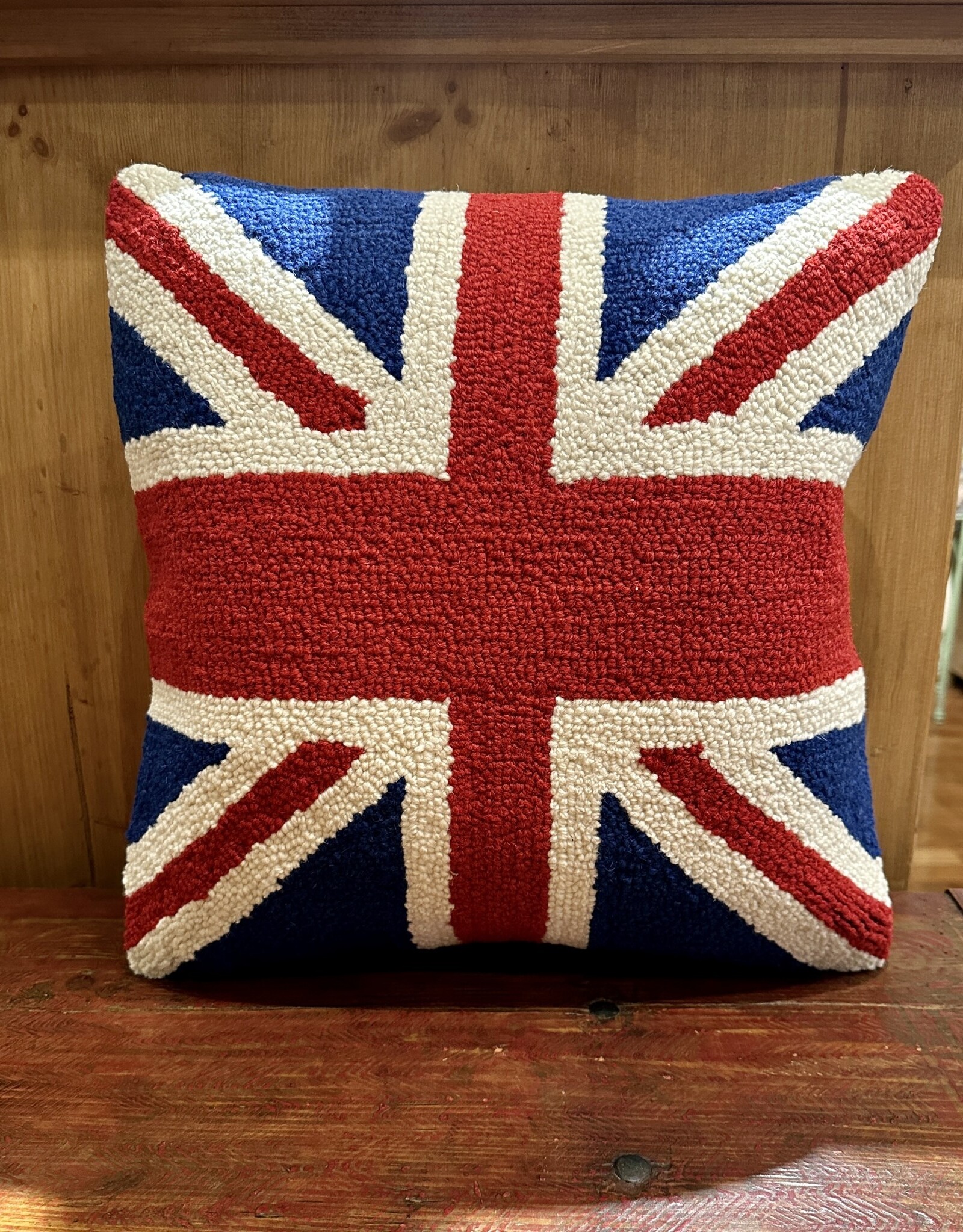 Union Jack Hook Pillow 16" x 16"