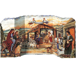 Advent calendar - Nativity Scene -  Made in Germany - 11"H x 22.5"W x .1"D