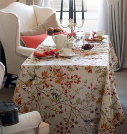 Italian Linen - Cardellino Tablecloth ROUND 67" (100% Cotton)