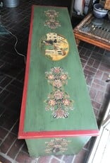 Hand-Painted Grain Chest/Bench  - L 69 3/4    D  19 1/4    H 27 1/4