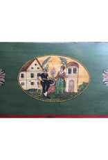 Hand-Painted Grain Chest/Bench  - L 69 3/4    D  19 1/4    H 27 1/4