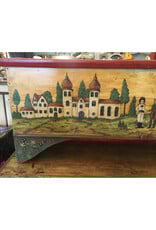 Hand-Painted Grain Chest/Bench  - L 69 3/4    D  19 1/4    H 27 1/4