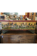 Hand-Painted Grain Chest/Bench  - L 69 3/4    D  19 1/4    H 27 1/4