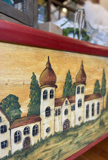 Hand-Painted Grain Chest/Bench  - L 69 3/4    D  19 1/4    H 27 1/4
