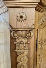Armoire With Carving - Original European Antique 73"H x 55"W x 18.5" D (185 x 140 x 47cm)