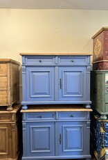 2 Door Buffet - BLUE. Round Metal Knobs  47.5" x 35.5" x 20.5"