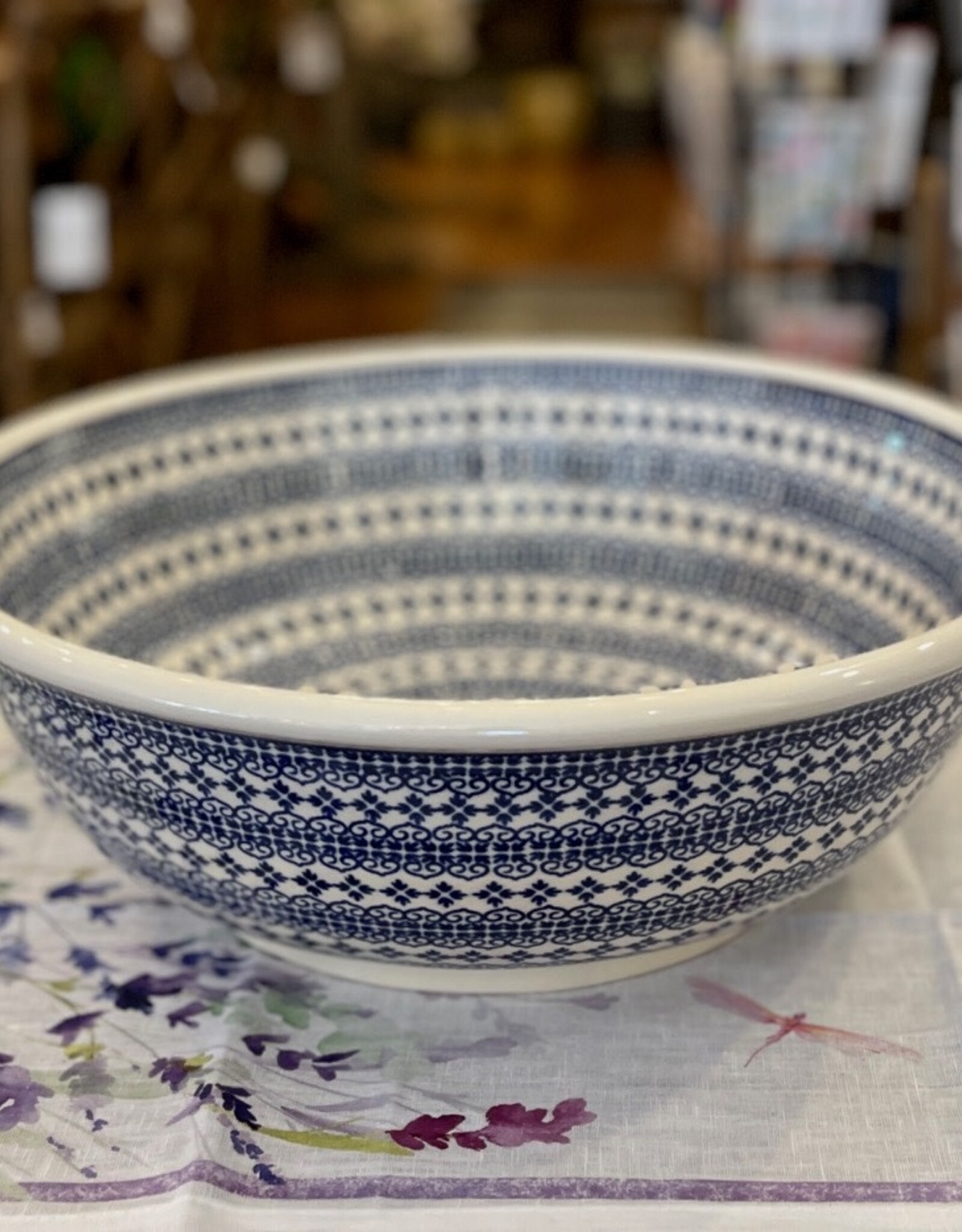 Polish Pottery Sink Bowl - Blue Aurora