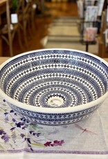 Polish Pottery Sink Bowl - Blue Aurora