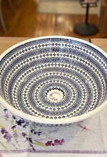 Polish Pottery Sink Bowl - Blue Aurora