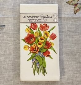 Orange Tulips Casual Napkins - Set of 4