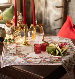 Italian Linen - Noel Gourmand Cream Table Square - 33.5" x 33.5"