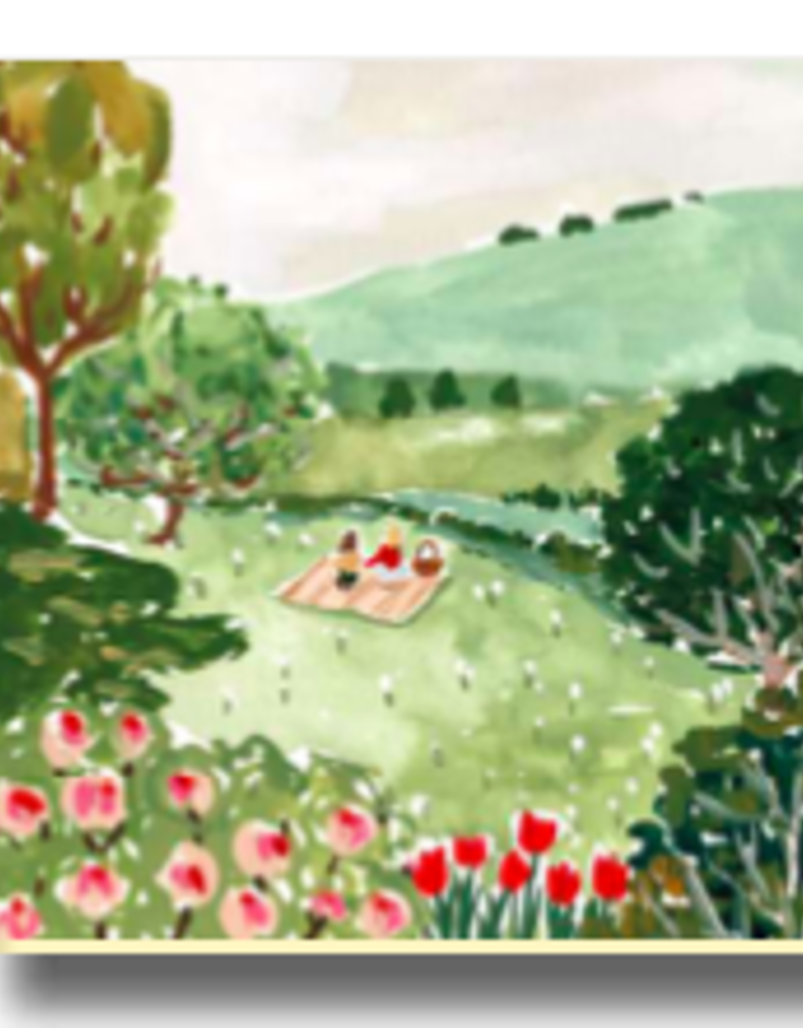 Countryside Picnic by Louise Mulgrew Greeting Card 6" x 6"