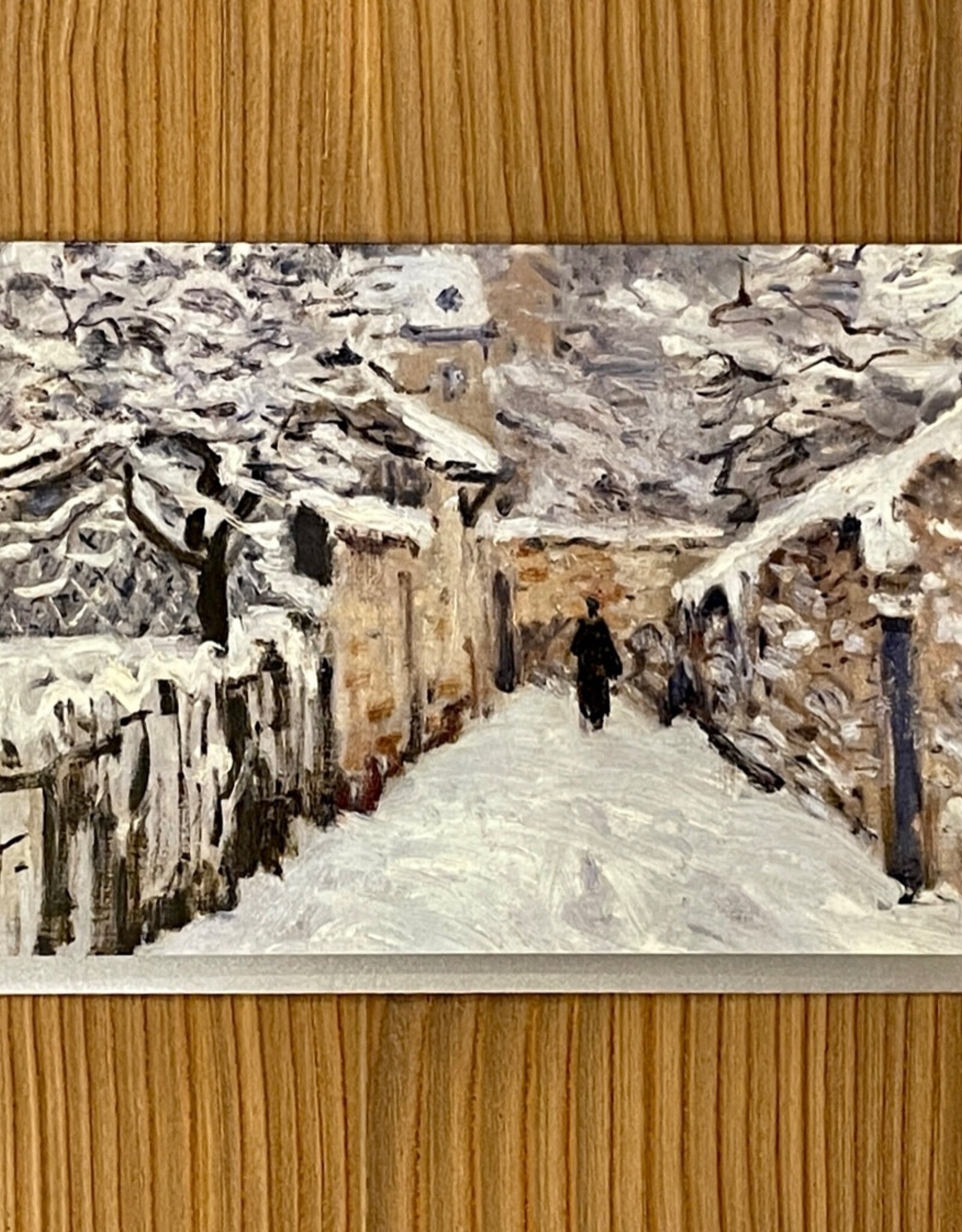 Alfred Sisley's "La Niege A Louveciennes" Greeting Card 4 3/4" x 6 3/4"