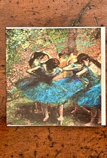 Degas "Danseuses Bleus"  Greeting Card 6" x 6"