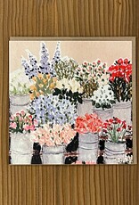 Market Flowers by Louise Mulgrew Greeting Card 6" x 6"