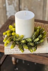 Hops Candle Ring - Green (9" Outer/4.5" Inner)