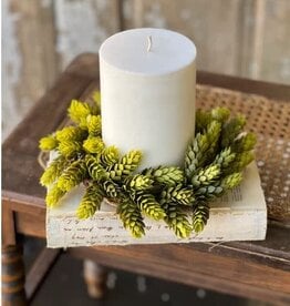 Hops Candle Ring - Green (9" Outer/4.5" Inner)