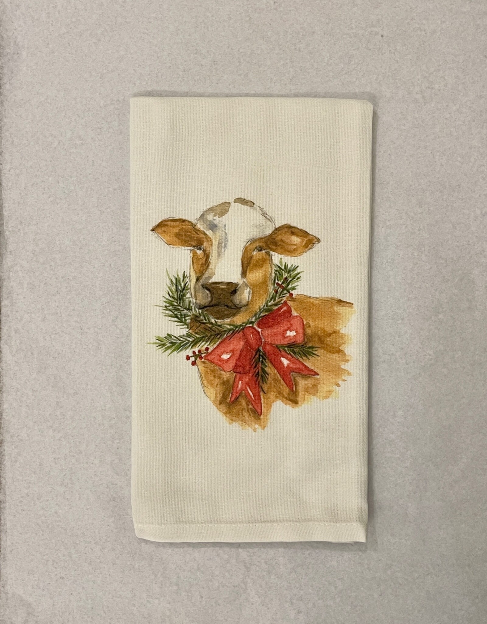Towel - Christmas Cow