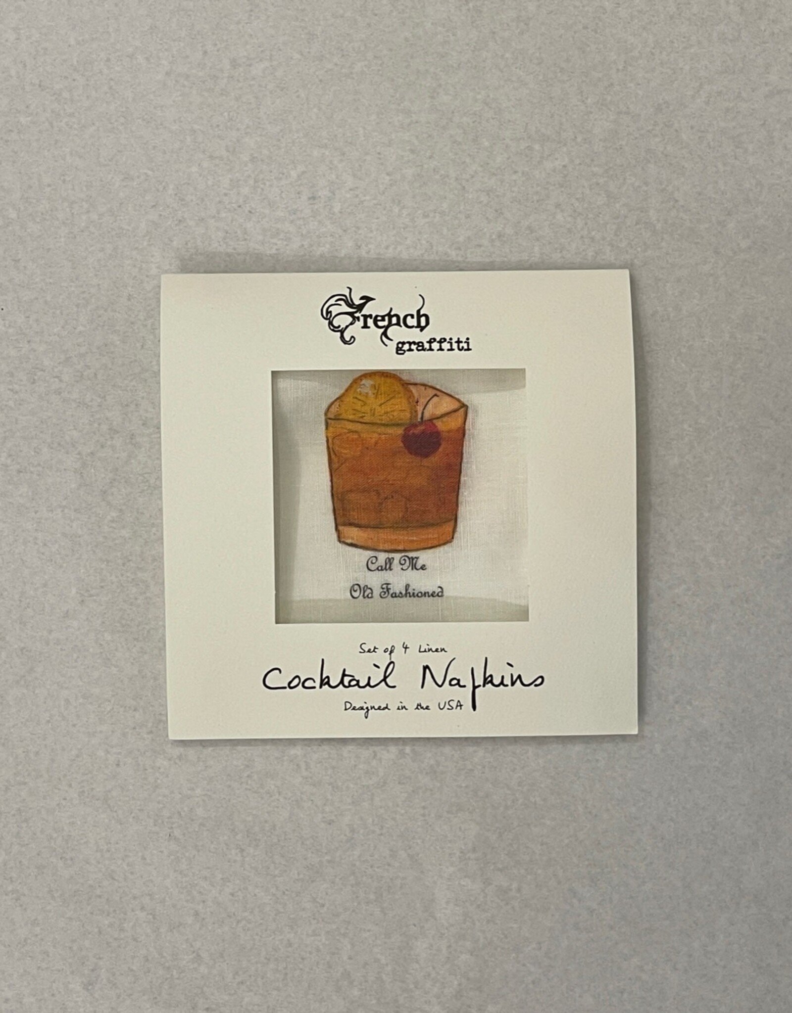 Cocktail Napkins (Set of 4) Call Me Old Fashioned