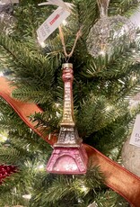 5-1/2"H Hand-Painted Glass Eiffel Tower Ornament, Ombre, 2 Colors
