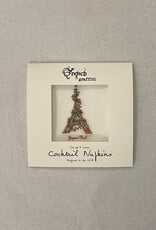 Cocktail Napkins (Set of 4)  Eiffel Tower with Christmas Lights
