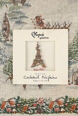 Cocktail Napkins (Set of 4)  Eiffel Tower with Christmas Lights