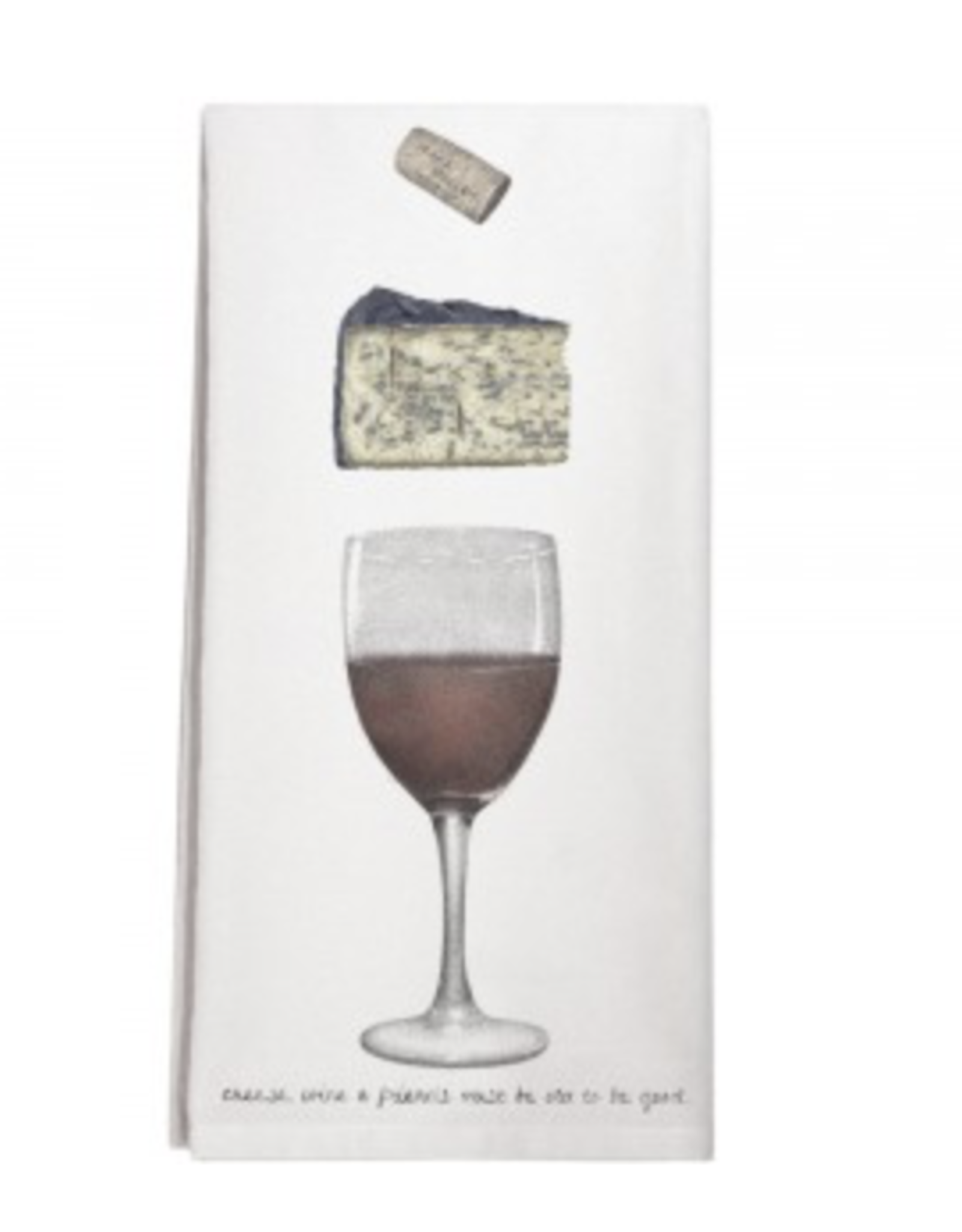 Wine & Cheese Single Towel