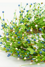 Berry & Pip Blue Wreath 22"
