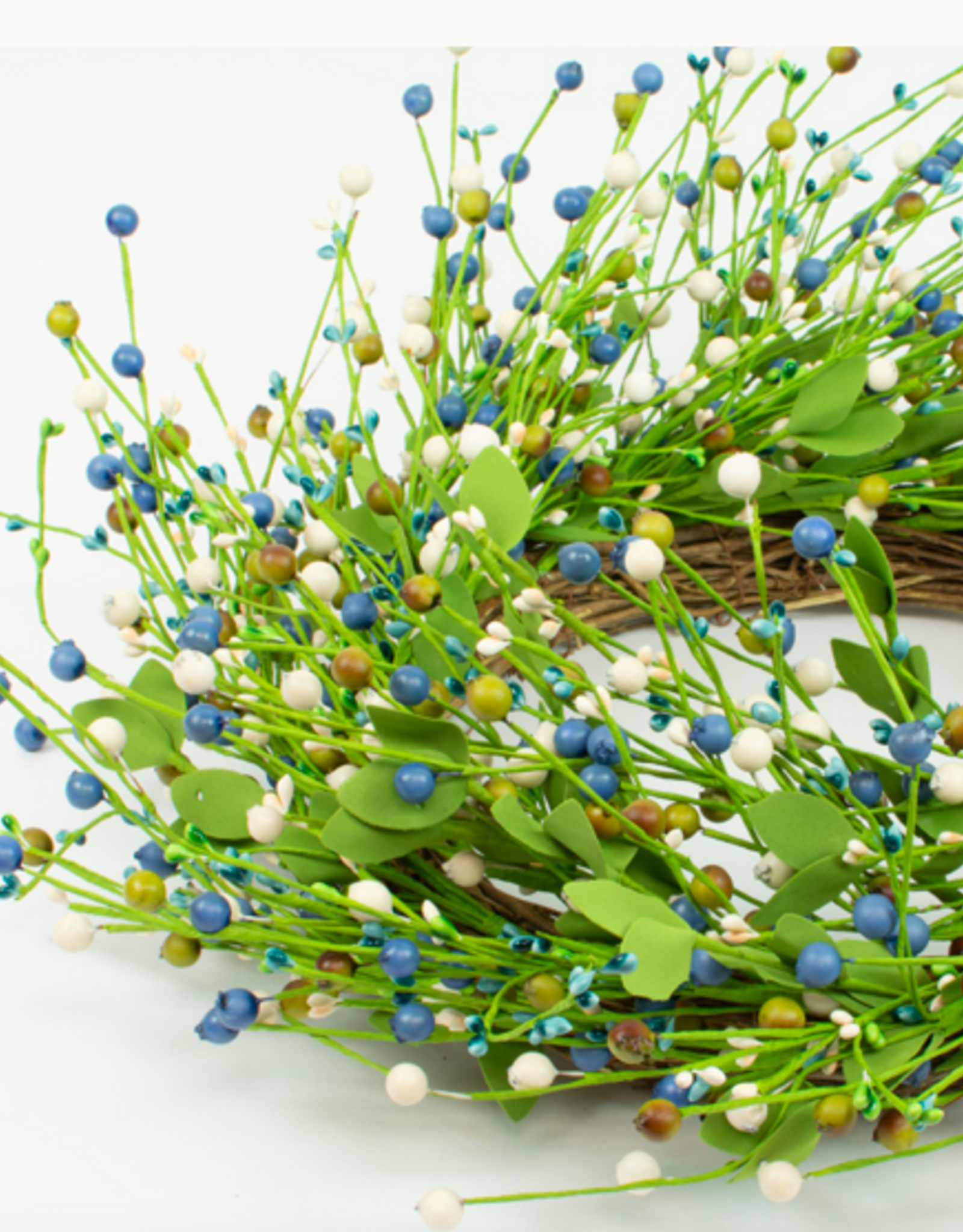 Berry & Pip Blue Wreath 22"