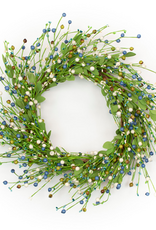 Berry & Pip Blue Wreath 22"