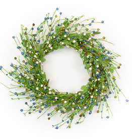 Berry & Pip Blue Wreath 22"