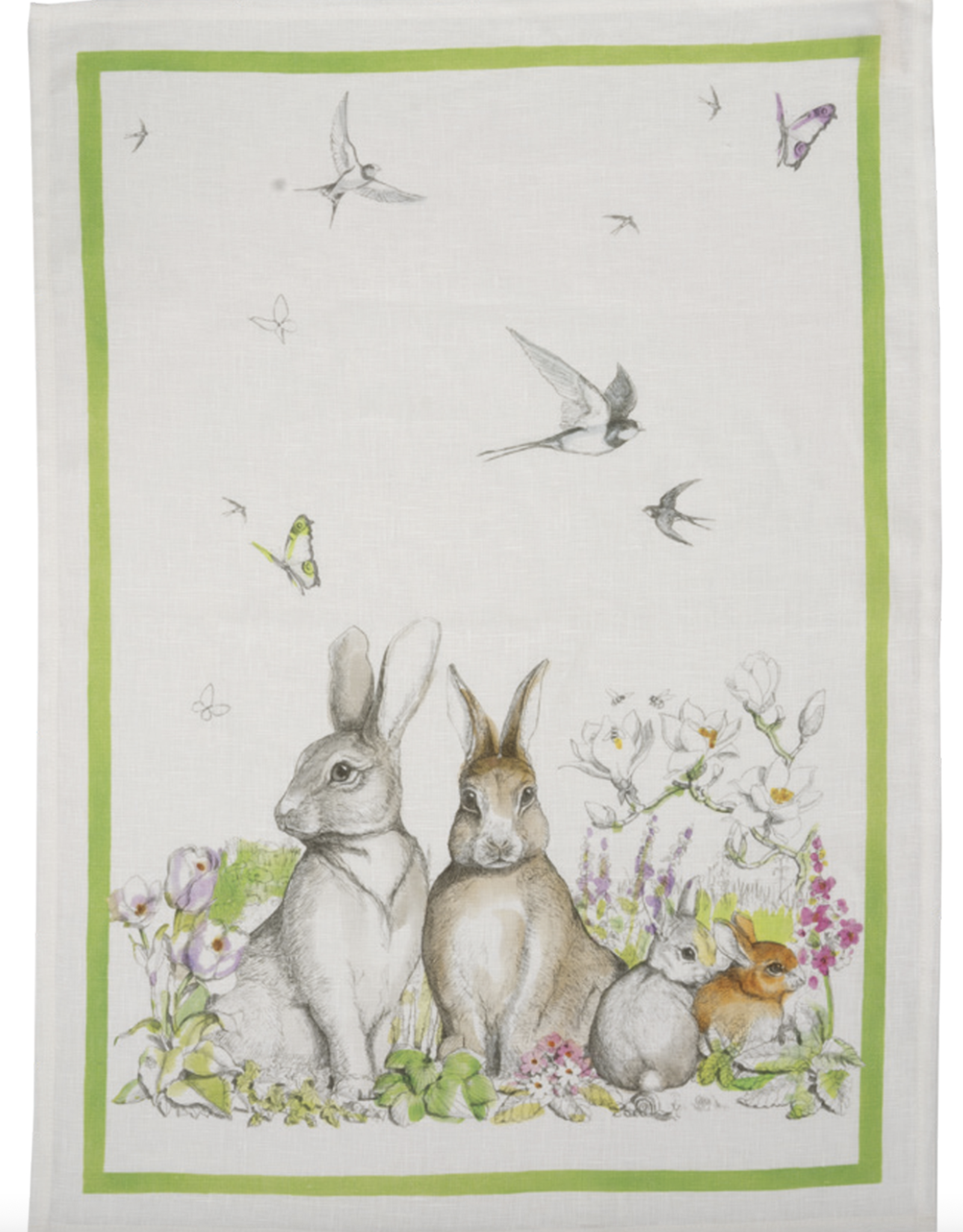 Italian Linen - Remi Verdi  Kitchen Towel 20" x 28"