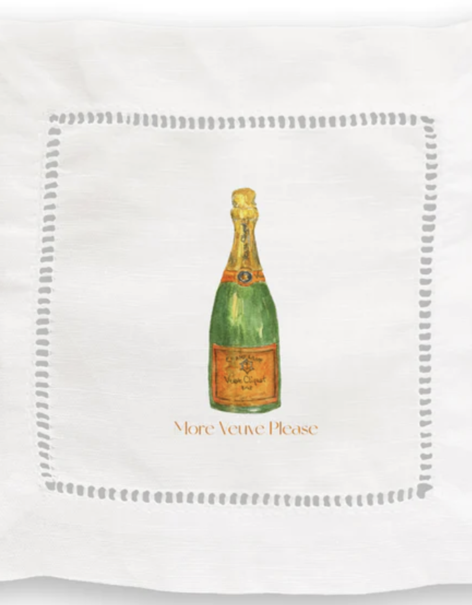 Cocktail Napkins (Set of 4) - Orange Champagne (More Veuve Please)